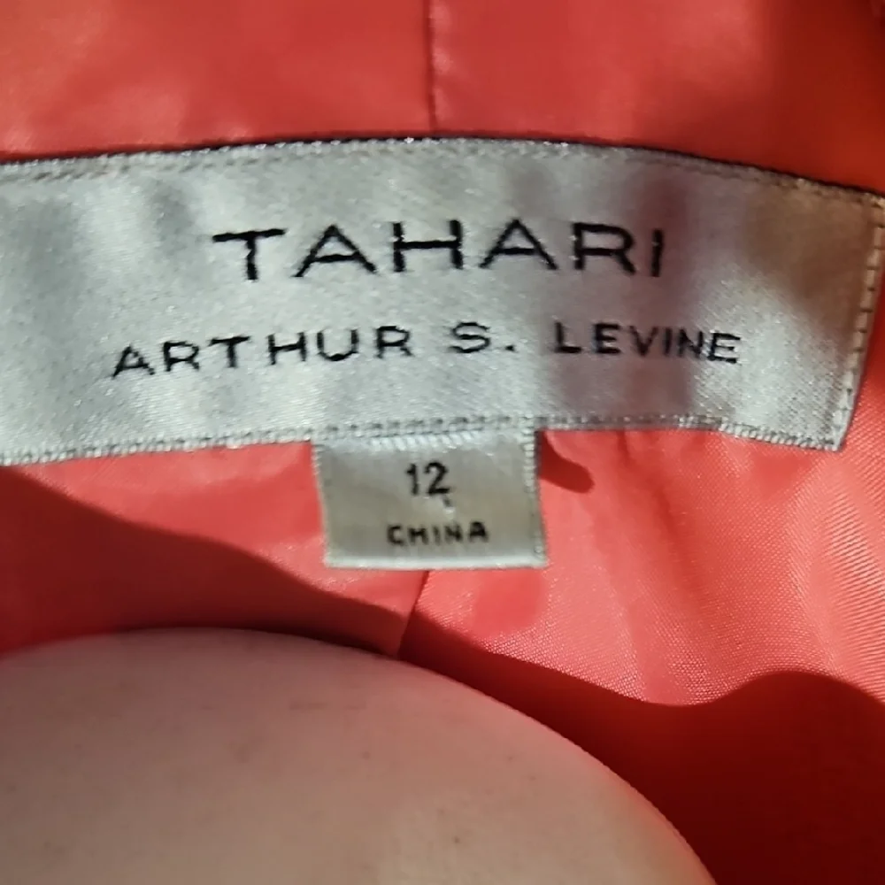 Tahari Vibrant Coral Dress Suit - Picture 2 of 6